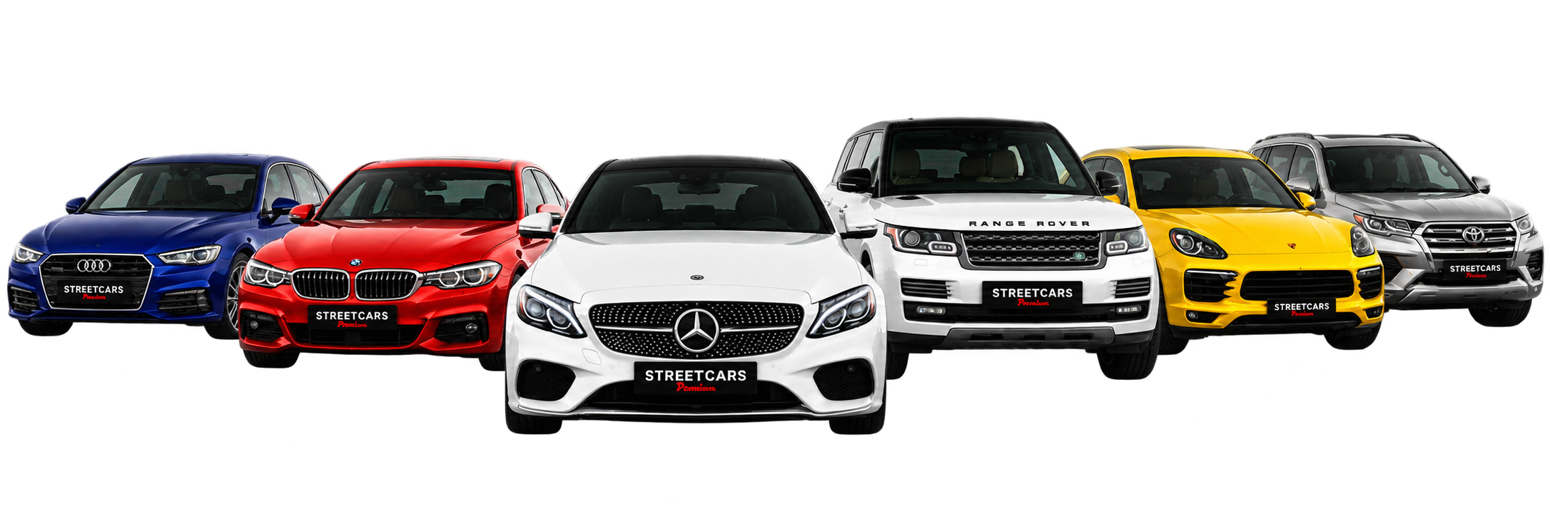 A lineup of premium cars